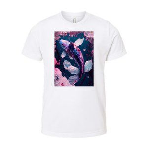 Vaporwave Aesthetic Retro Japanese Cherry Blossom Koi Carp Tee